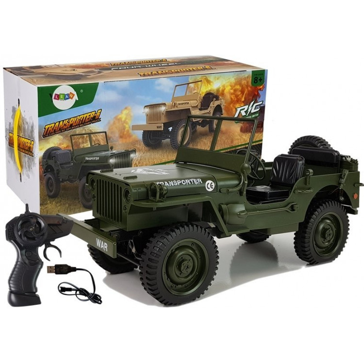 Jeep 4x4 33 cm 1:10 RC - zelený